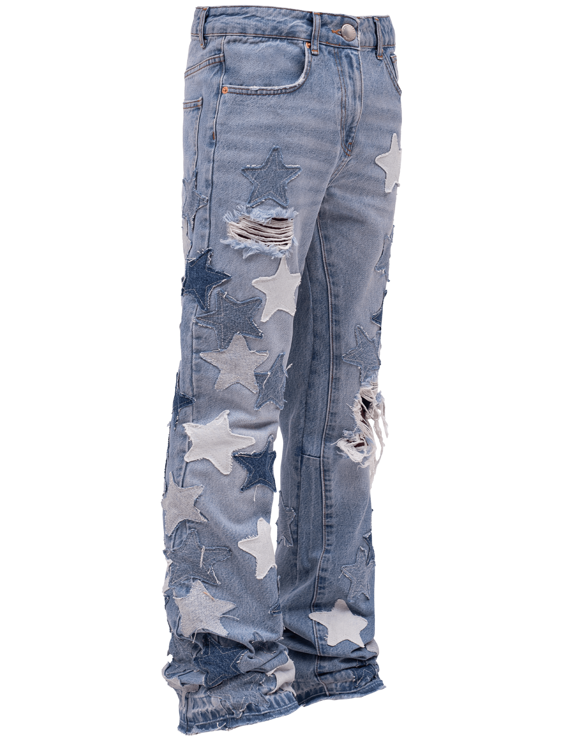 Light Stone Star Flare Jeans