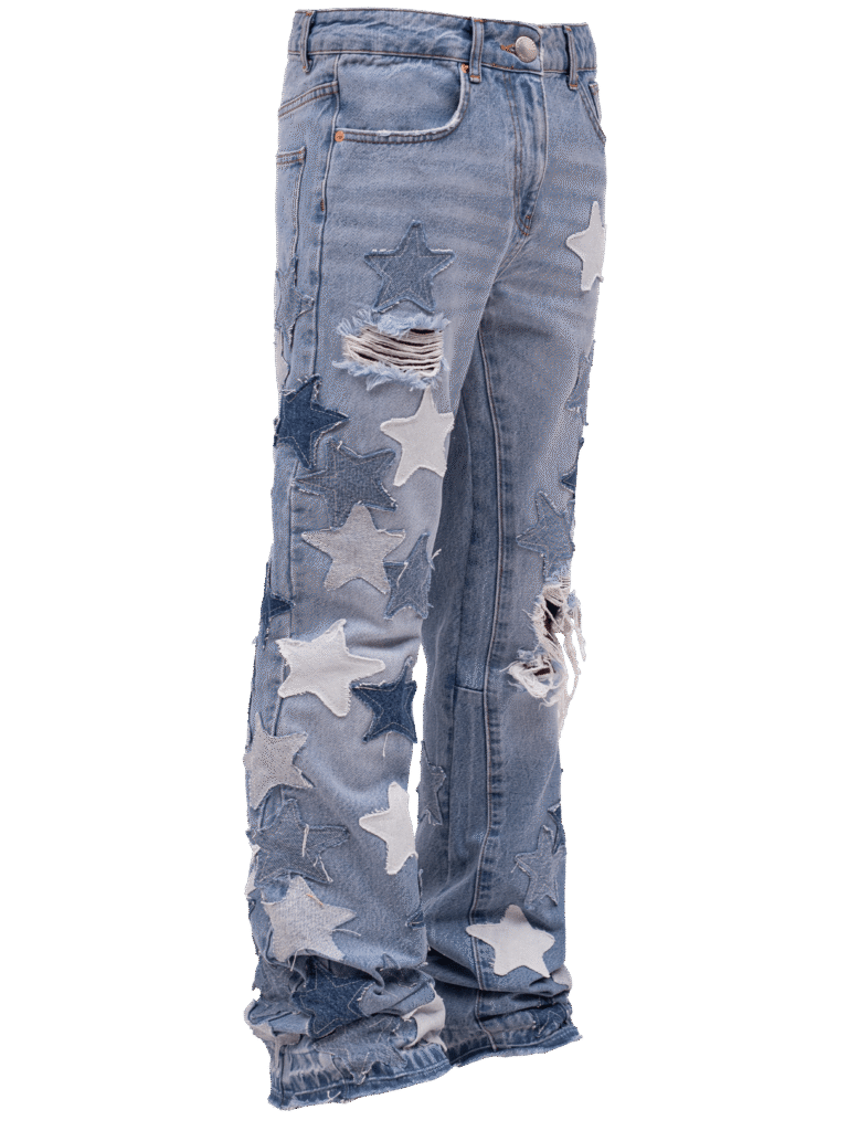 Light Stone Star Flare Jeans